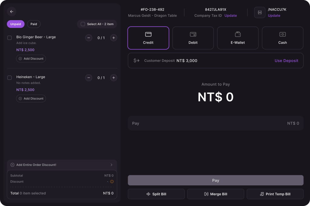 POS Step 04 - Checkout